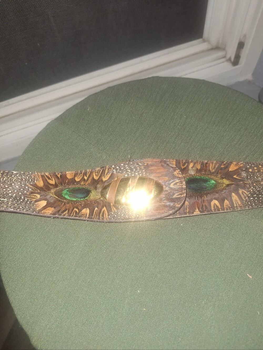Vintage LEE SANDS HAWAII GENUINE PHEASANT BELT